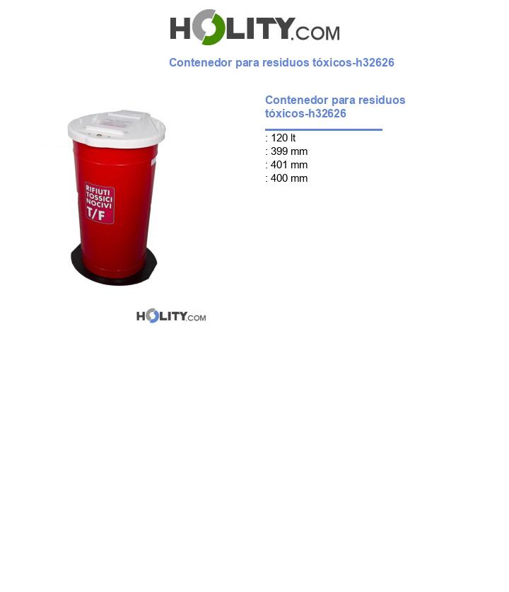 Contenedor para residuos tóxicos-h32626