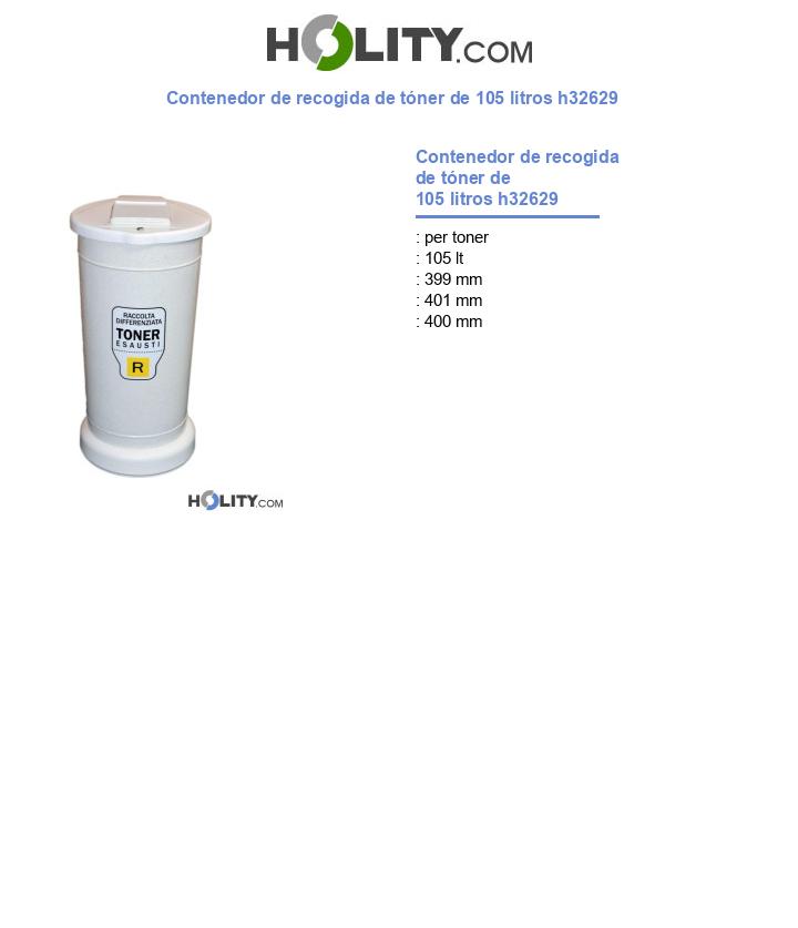 Contenedor de recogida de tóner de 105 litros h32629
