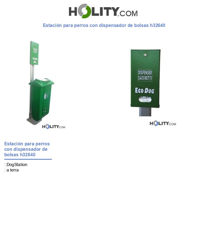 Estación para perros con dispensador de bolsas h32640