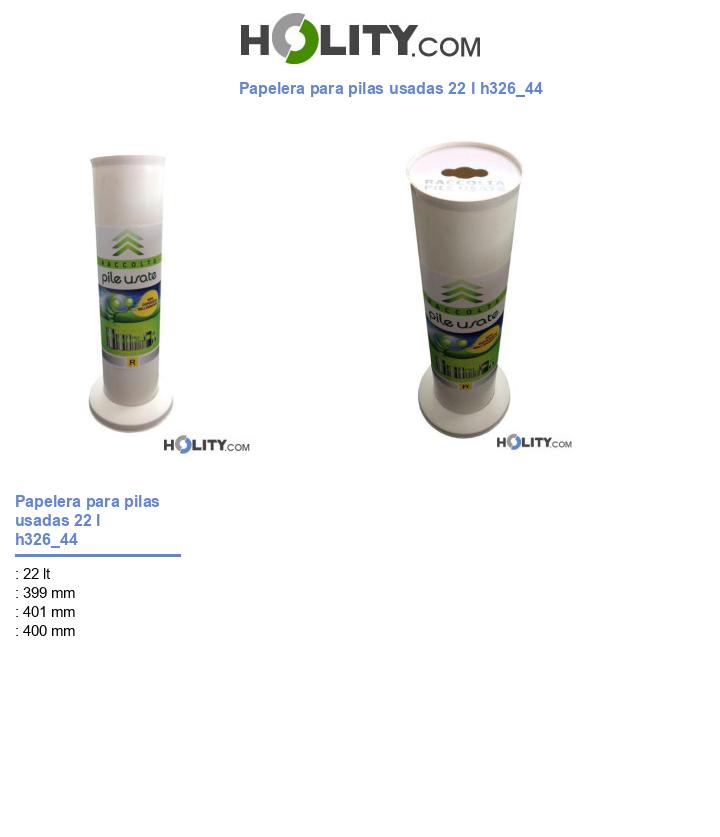 Papelera para pilas usadas 22 l h326_44