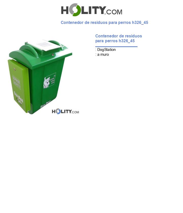 Contenedor de residuos para perros h326_45