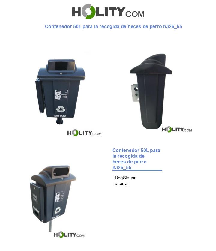 Contenedor 50L para la recogida de heces de perro h326_55