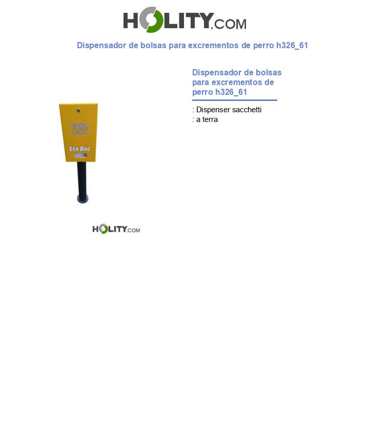 Dispensador de bolsas para excrementos de perro h326_61