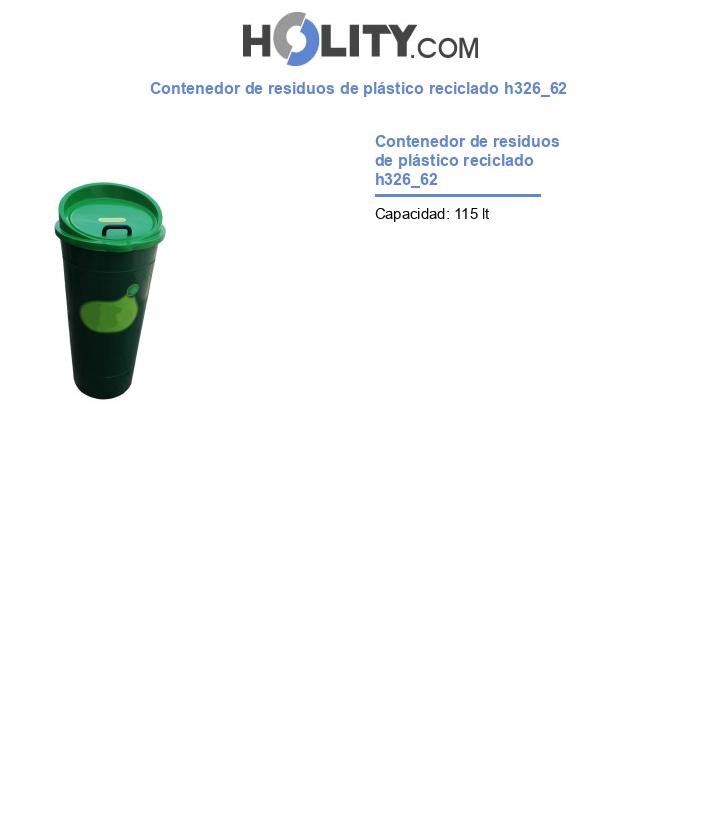 Contenedor de residuos de plástico reciclado h326_62