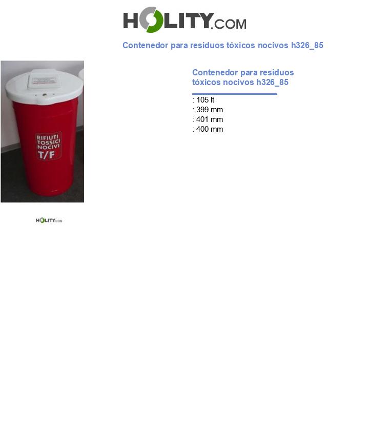 Contenedor para residuos tóxicos nocivos h326_85