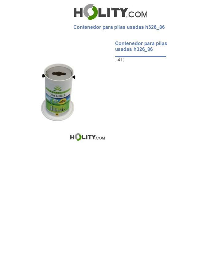 Contenedor para pilas usadas h326_86