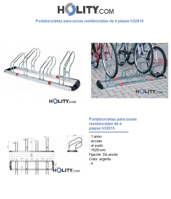 Portabicicletas para zonas residenciales de 4 plazas h32815