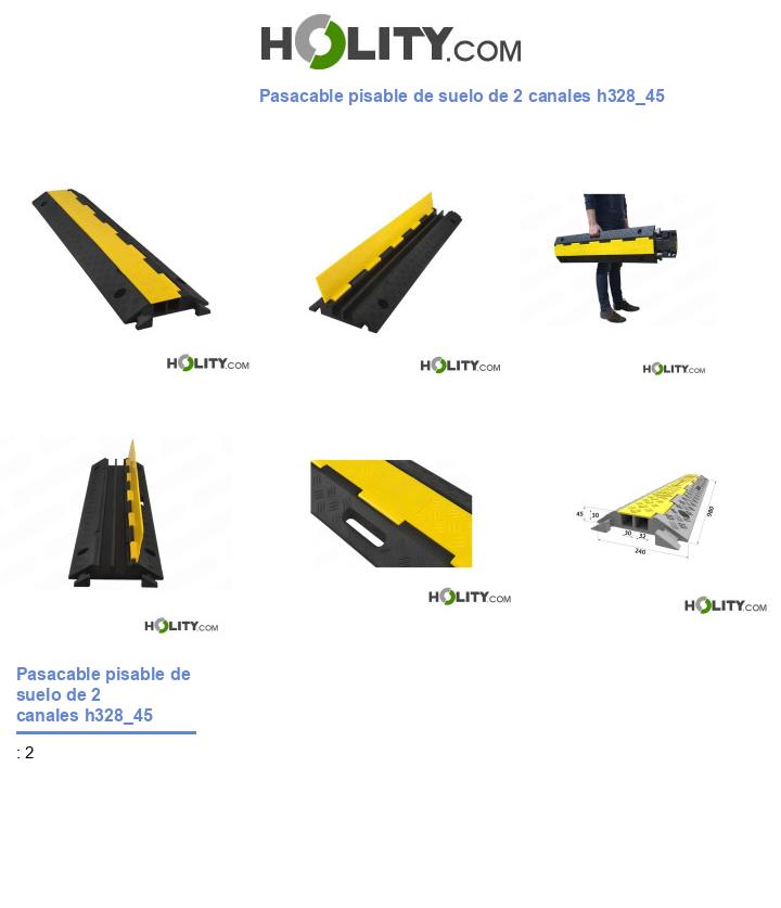 Pasacable pisable de suelo de 2 canales h328_45