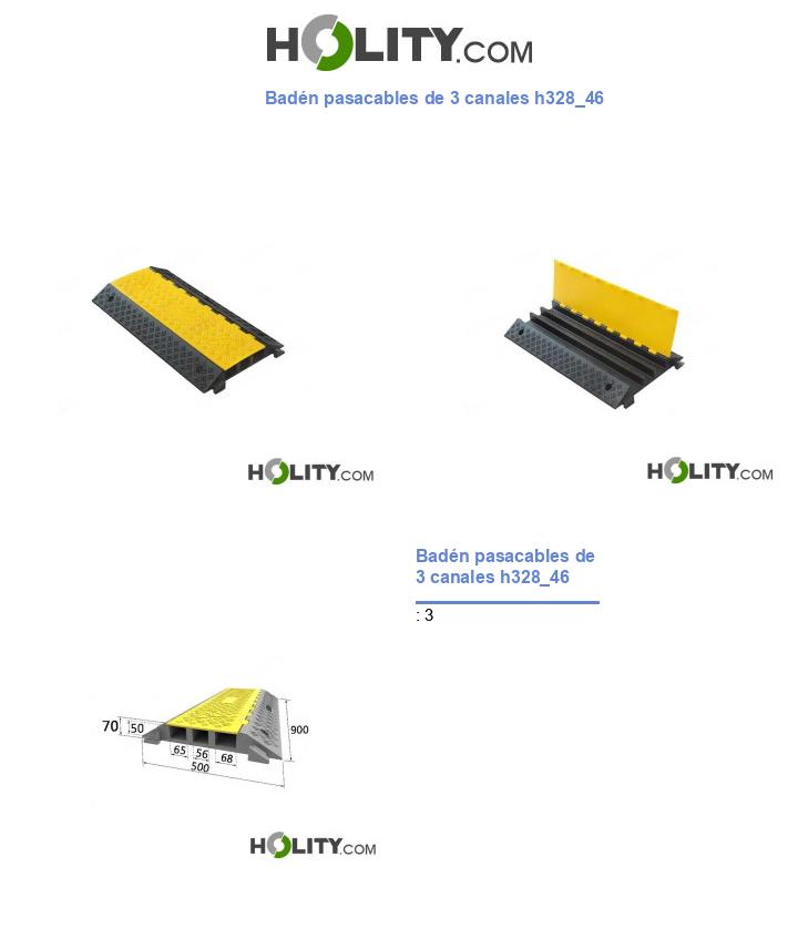 Badén pasacables de 3 canales h328_46