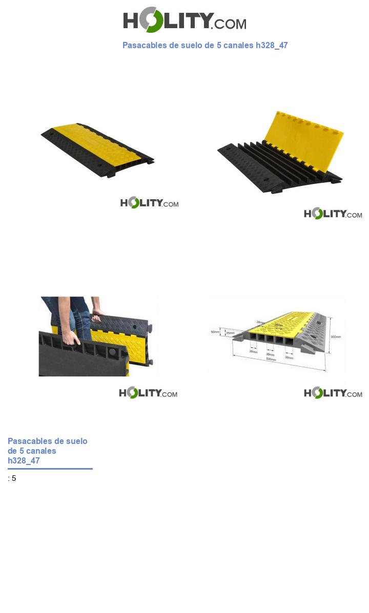 Pasacables de suelo de 5 canales h328_47