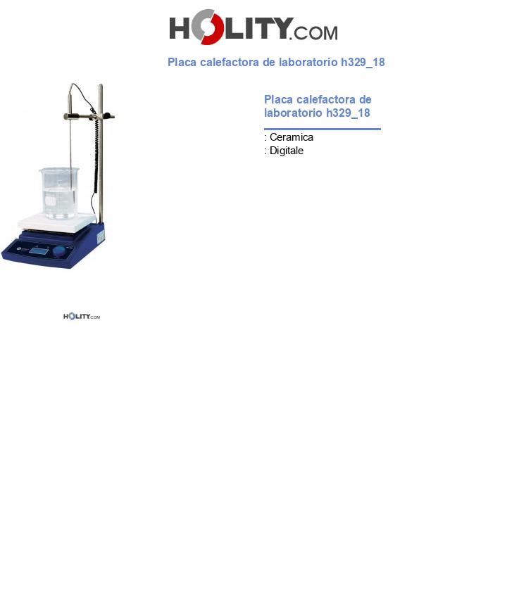 Placa calefactora de laboratorio h329_18