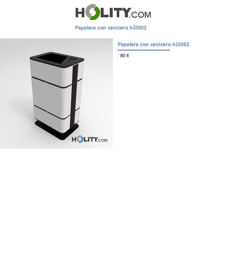 Papelera con cenicero h33002
