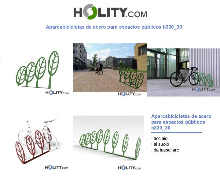 Aparcabicicletas de acero para espacios públicos h330_30