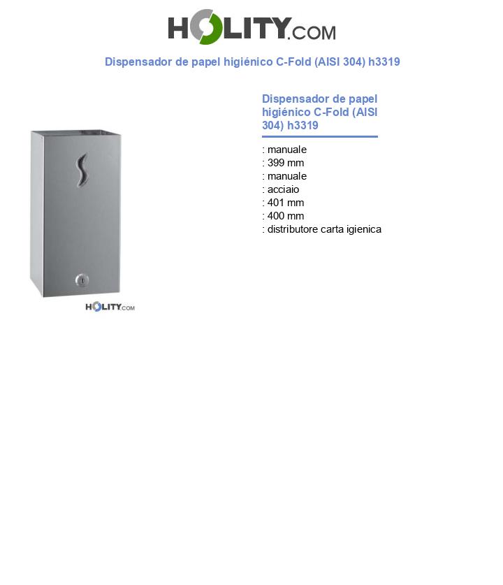 Dispensador de papel higiénico C-Fold (AISI 304) h3319