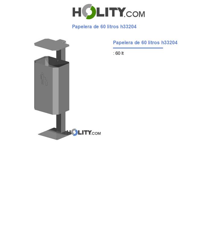 Papelera de 60 litros h33204