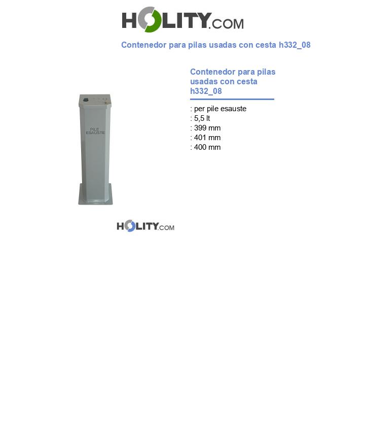 Contenedor para pilas usadas con cesta h332_08