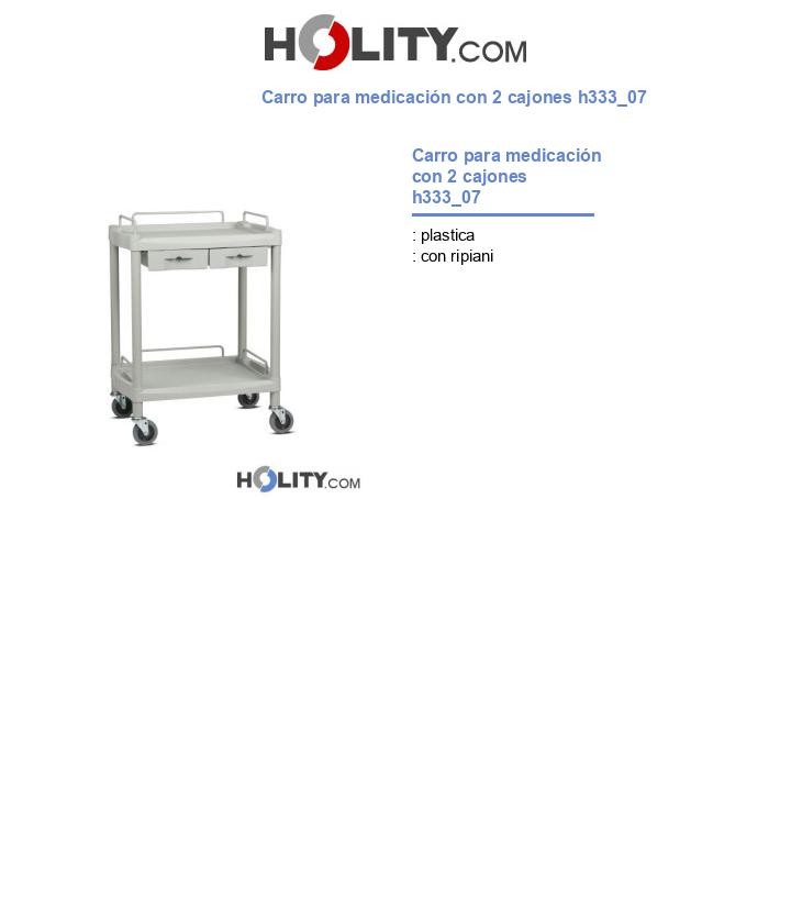 Carro para medicación con 2 cajones h333_07