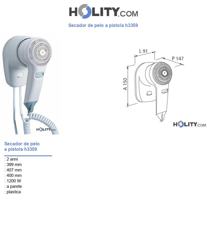 Secador de pelo a pistola h3359