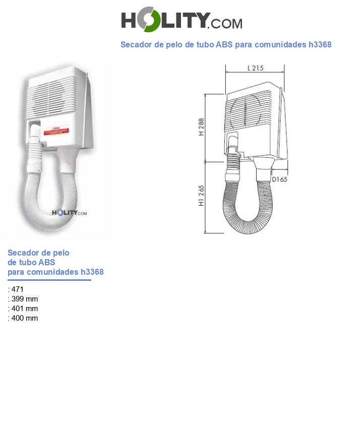 Secador de pelo de tubo ABS para comunidades h3368