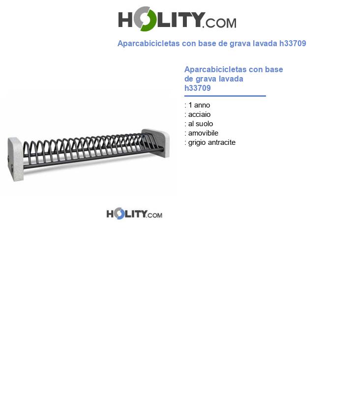 Aparcabicicletas con base de grava lavada h33709