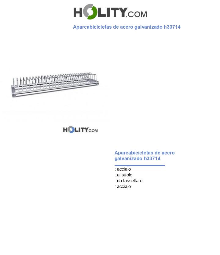 Aparcabicicletas de acero galvanizado h33714