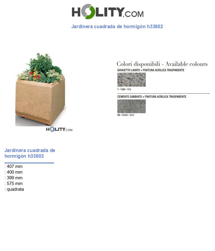 Jardinera cuadrada de hormigón h33802