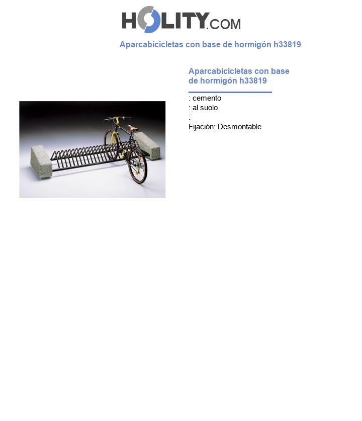 Aparcabicicletas con base de hormigón h33819