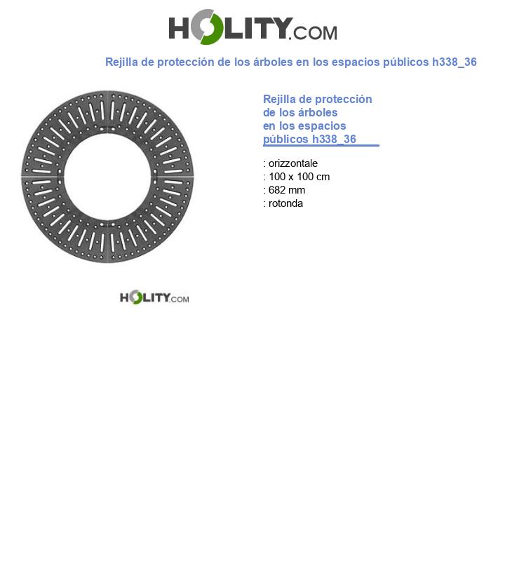 Rejilla de protección de los árboles en los espacios públicos h338_36