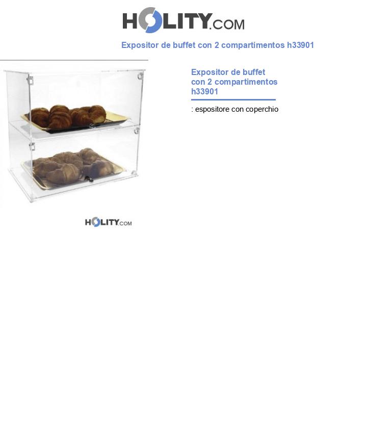 Expositor de buffet con 2 compartimentos h33901