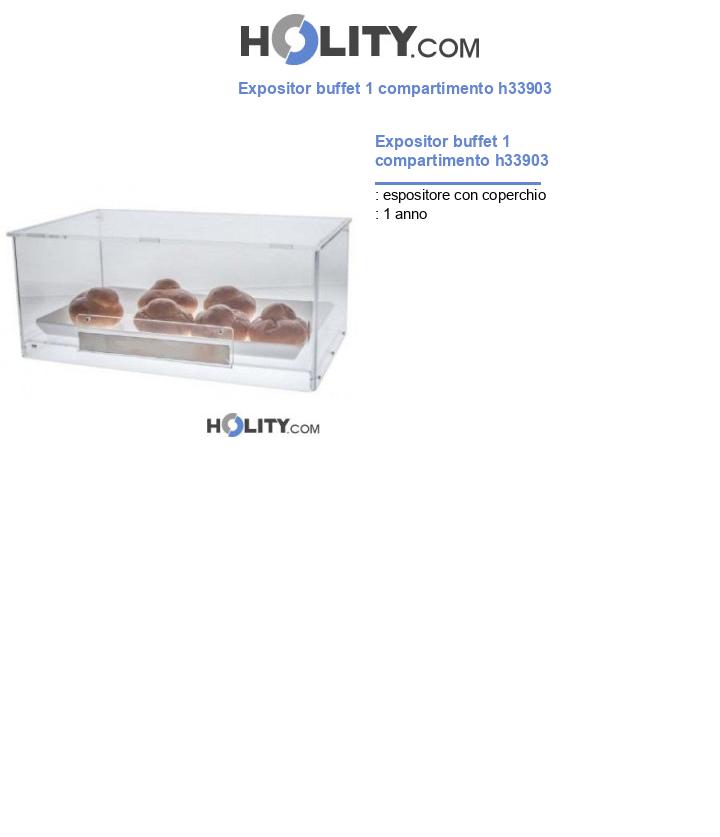 Expositor buffet 1 compartimento h33903