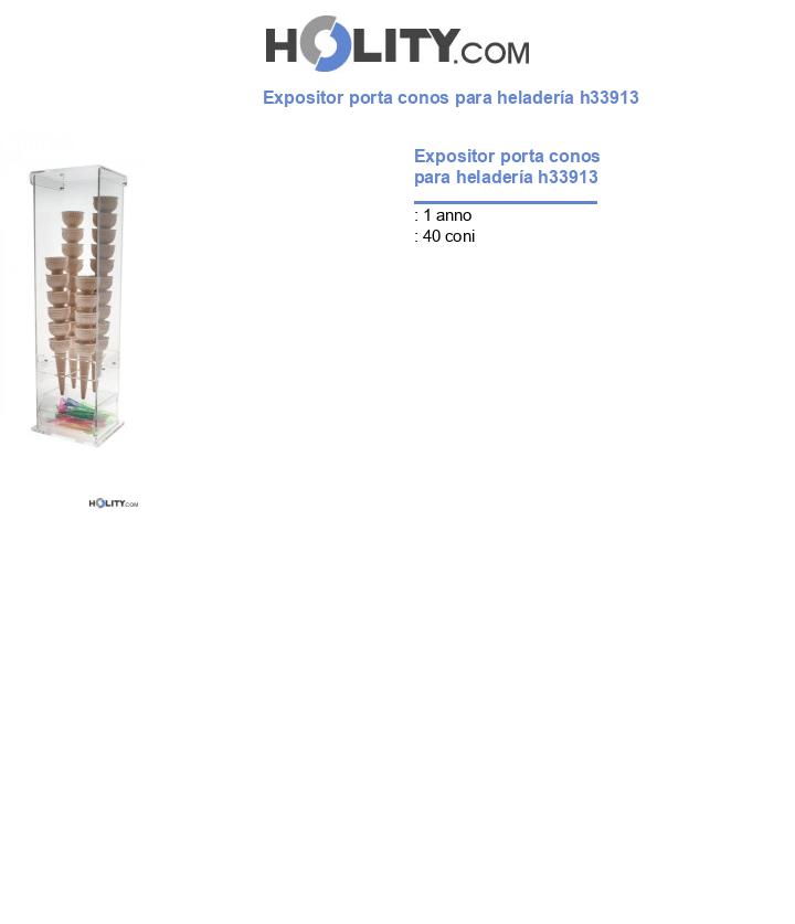 Expositor porta conos para heladería h33913