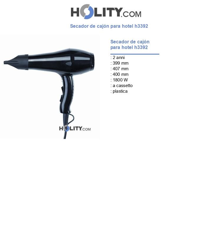 Secador de cajón para hotel h3392