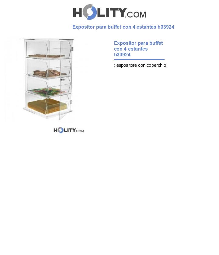 Expositor para buffet con 4 estantes h33924