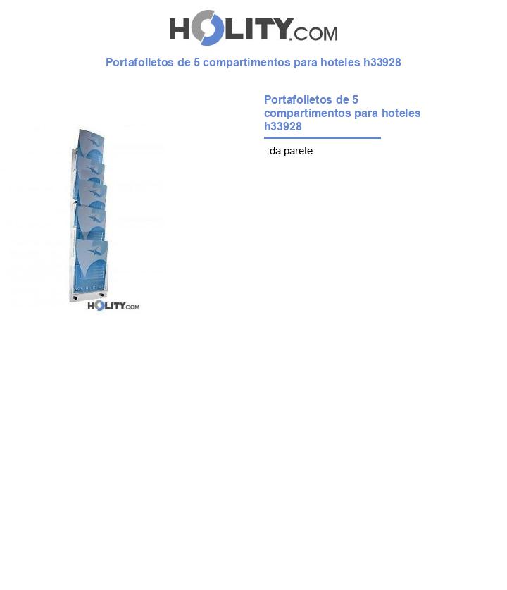 Portafolletos de 5 compartimentos para hoteles h33928