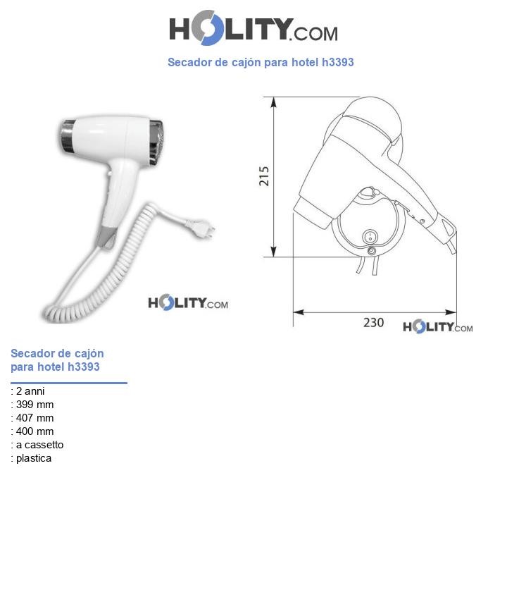 Secador de cajón para hotel h3393