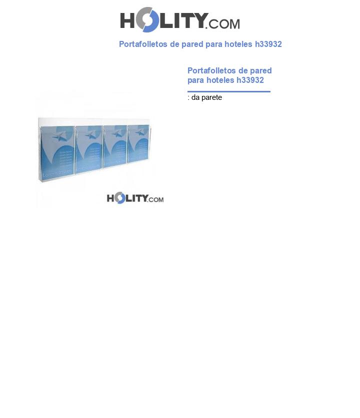 Portafolletos de pared para hoteles h33932