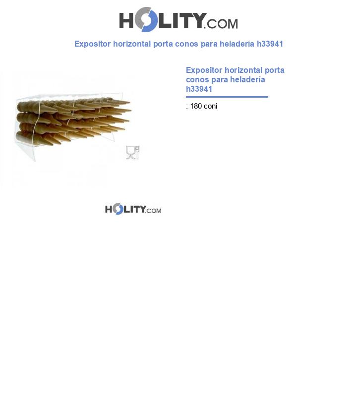 Expositor horizontal porta conos para heladería h33941