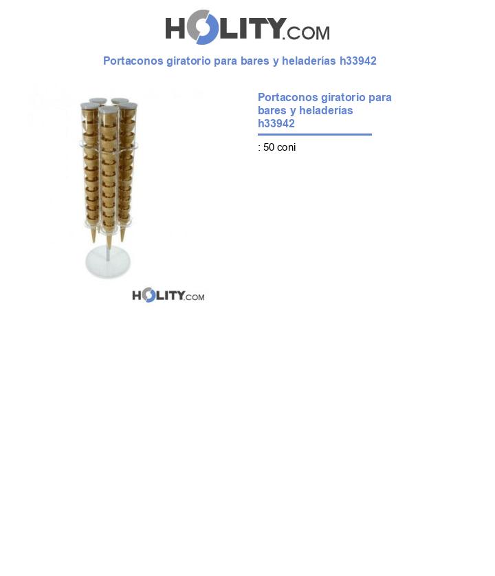 Portaconos giratorio para bares y heladerías h33942