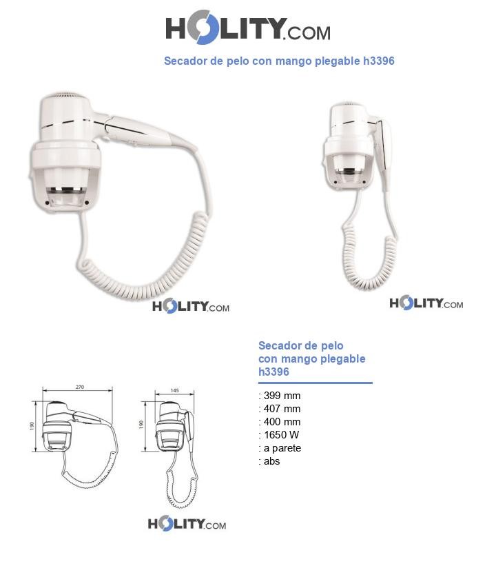 Secador de pelo con mango plegable h3396