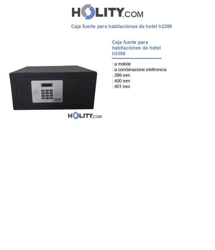 Caja fuerte para habitaciónes de hotel h3398