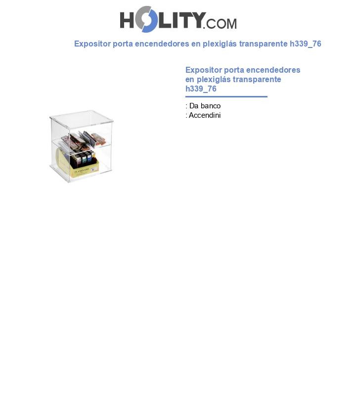 Expositor porta encendedores en plexiglás transparente h339_76