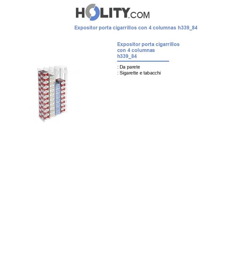 Expositor porta cigarrillos con 4 columnas h339_84