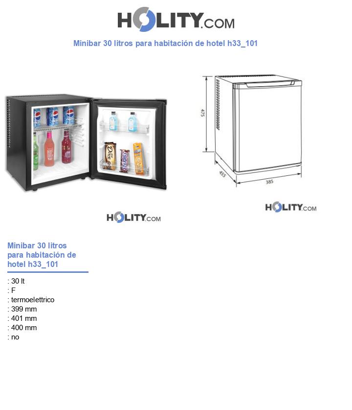Minibar 30 litros para habitación de hotel h33_101
