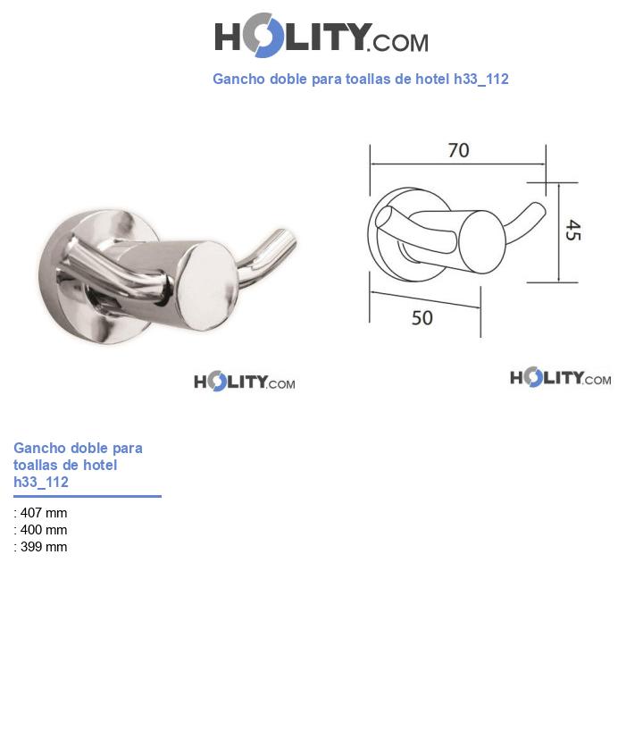 Gancho doble para toallas de hotel h33_112