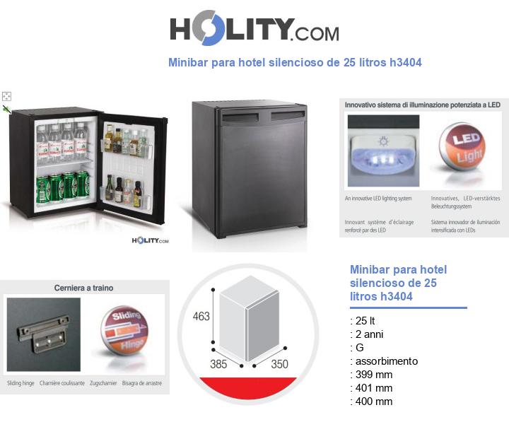 Minibar para hotel silencioso de 25 litros h3404