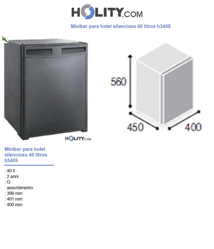 Minibar para hotel silencioso 40 litros h3405