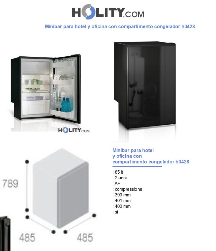 Minibar para hotel y oficina con compartimento congelador h3428