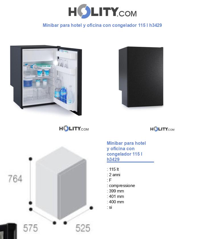 Minibar para hotel y oficina con congelador 115 l h3429