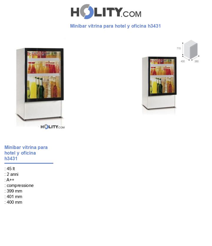 Minibar vitrina para hotel y oficina h3431