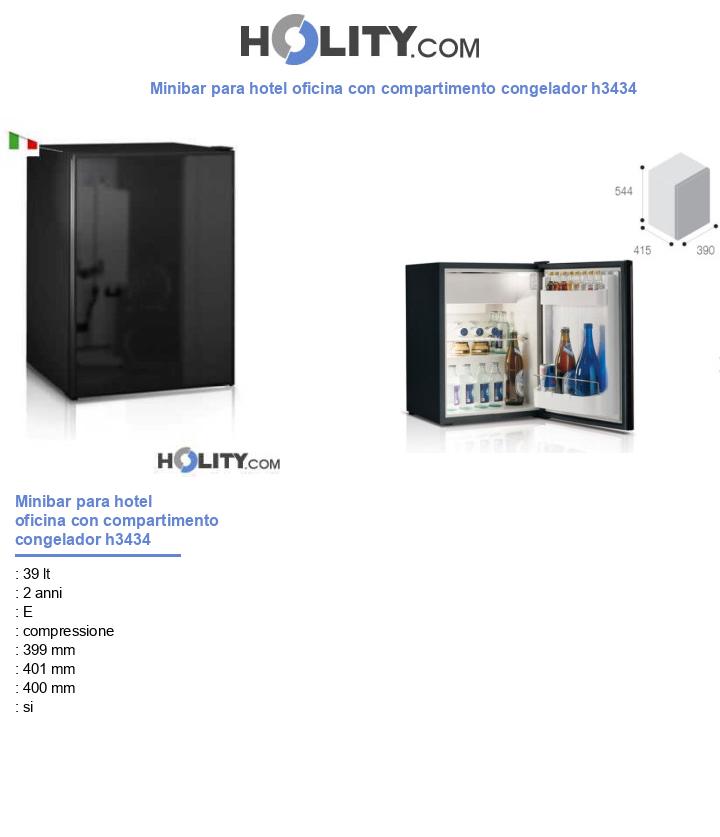 Minibar para hotel oficina con compartimento congelador h3434
